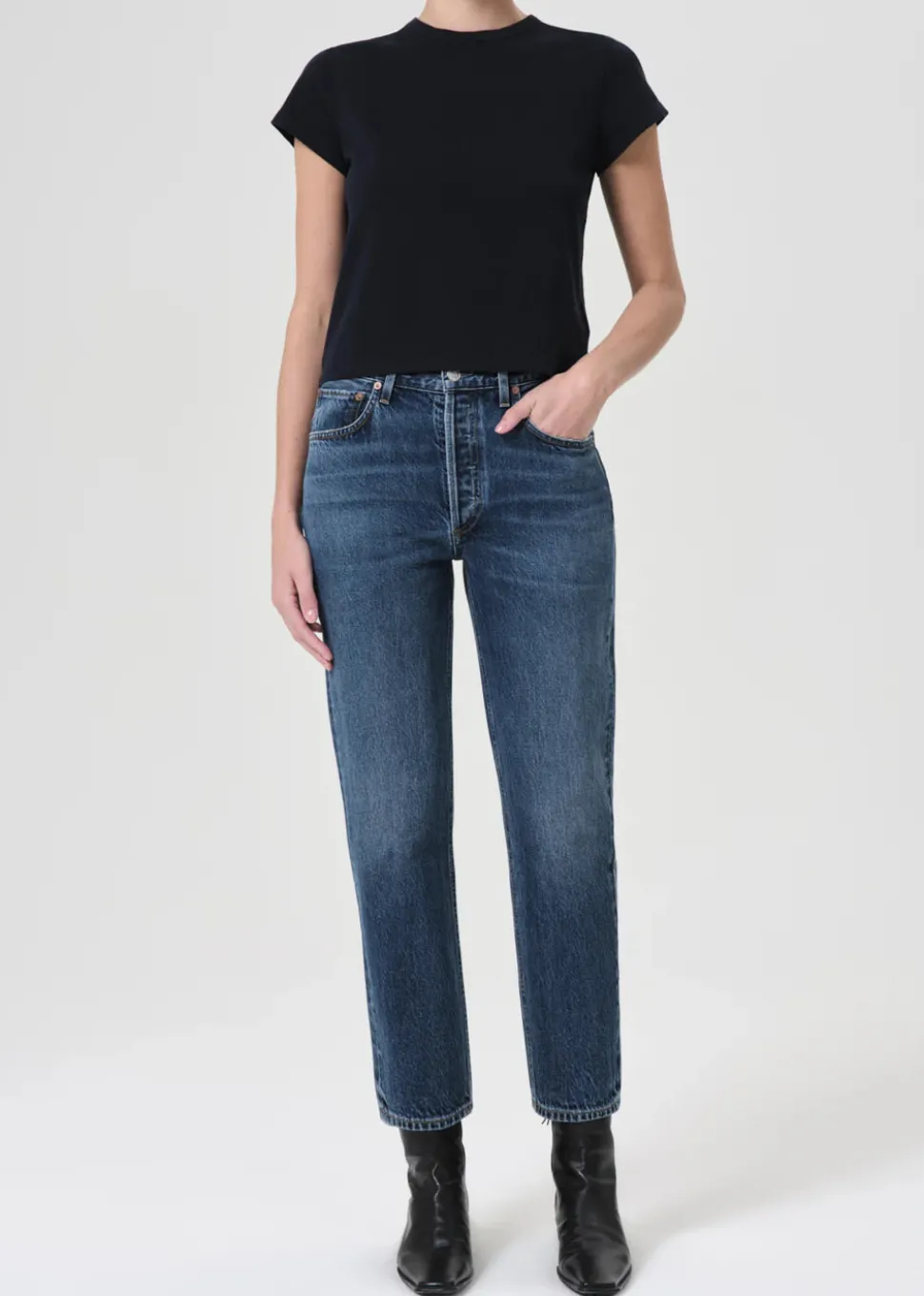 AGOLDE - Riley High Rise Straight Crop