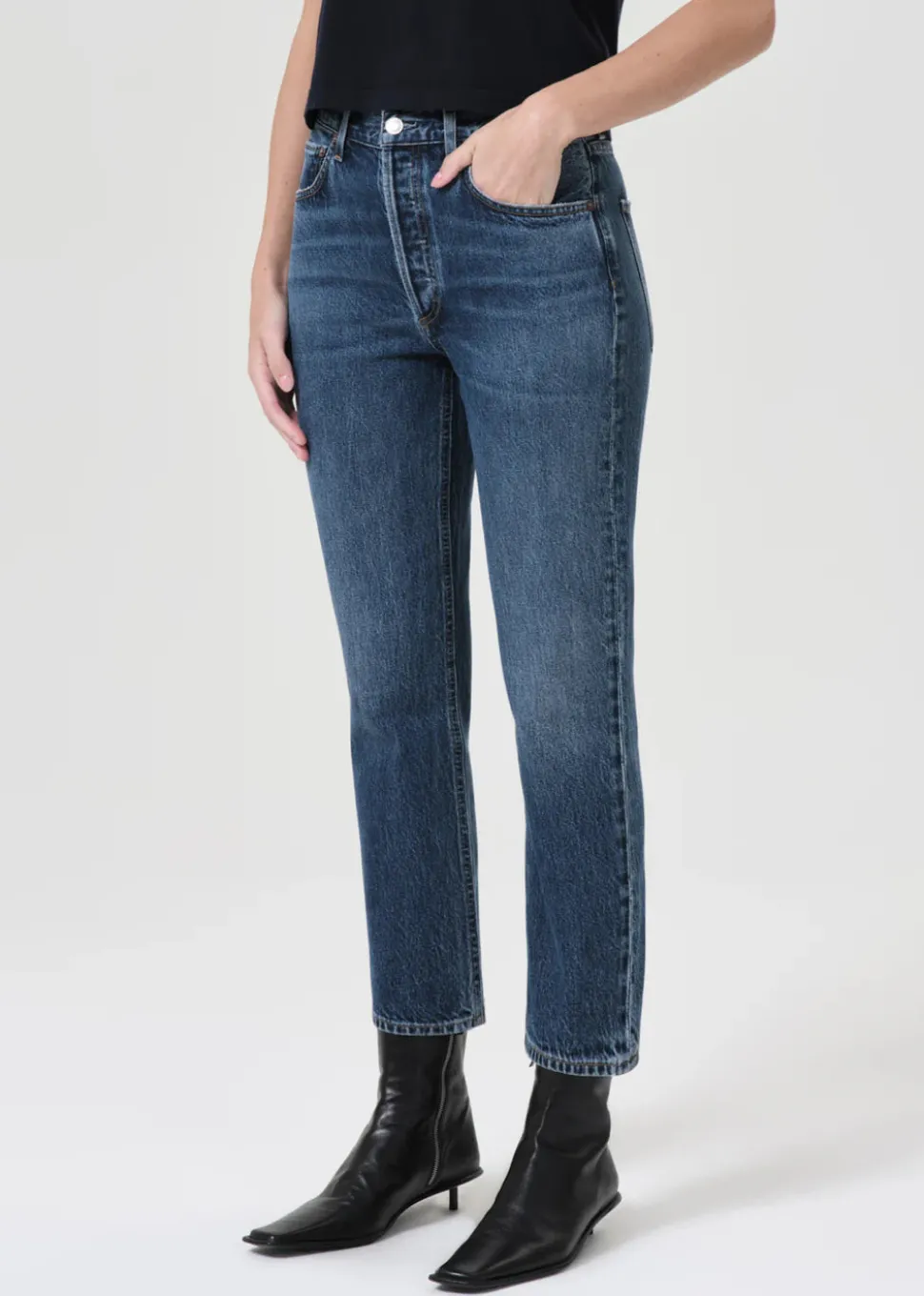 AGOLDE - Riley High Rise Straight Crop