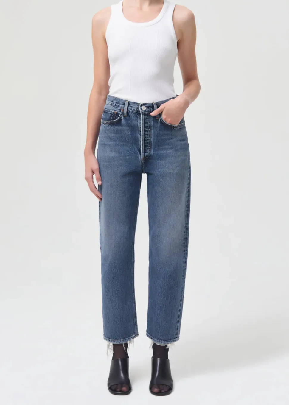 AGOLDE - 90'S Crop Mid Rise Loose Straight