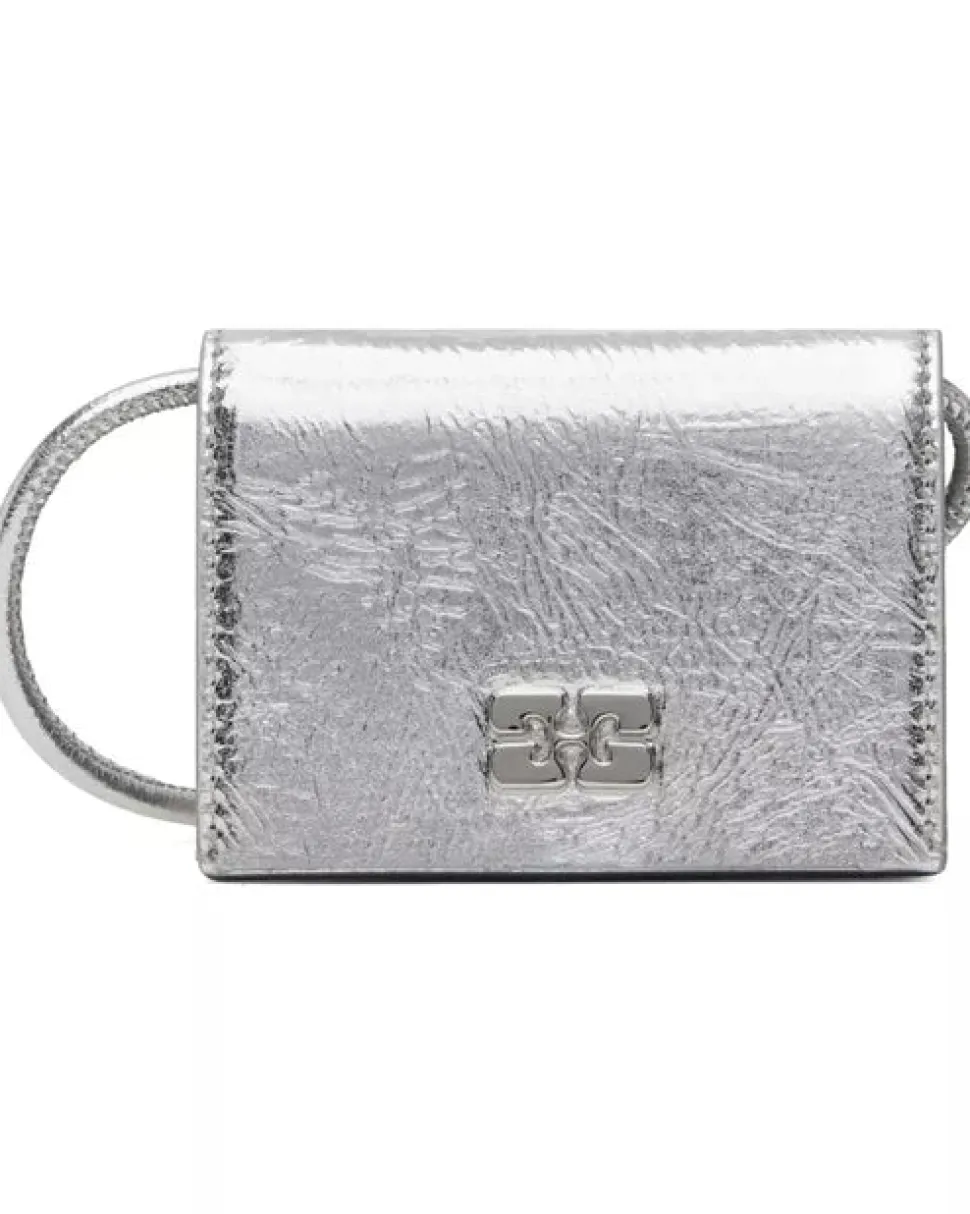 Ganni - Bou Wallet On Strap Metallic