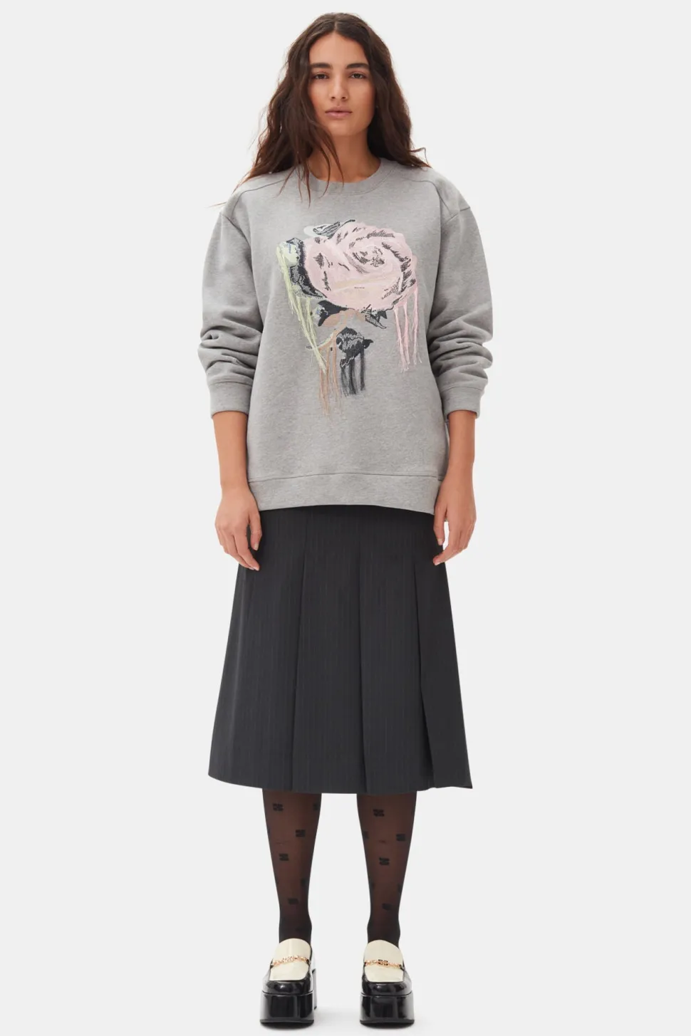 Ganni - Heavy Fleece Drop Shoulder Sweatshirt