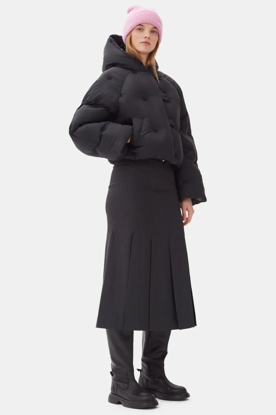 Ganni - Nylon tech Puffer Short Jacket