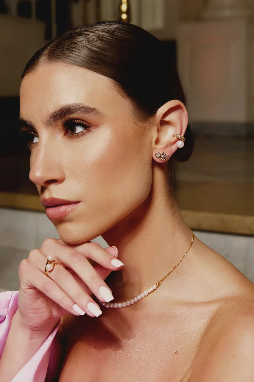 Boutique Billie Mademoiselle Jules - Multi Crystal Bezel Ear Studs