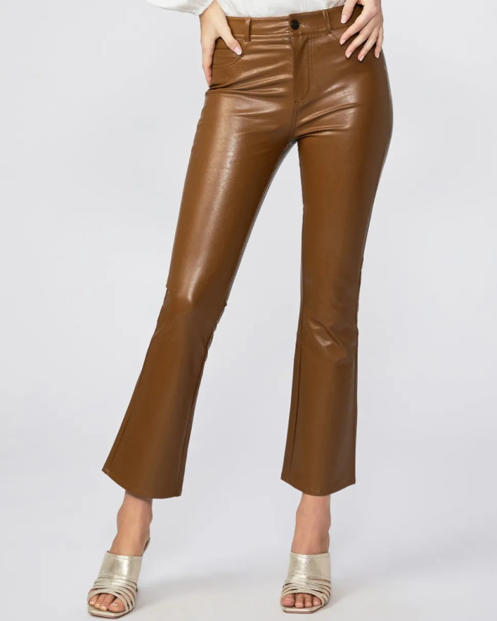 PAIGE - Claudine Vegan Leather Flare Pants