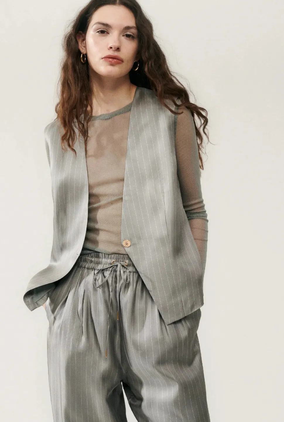 silk laundry - Twill Slouch Vest