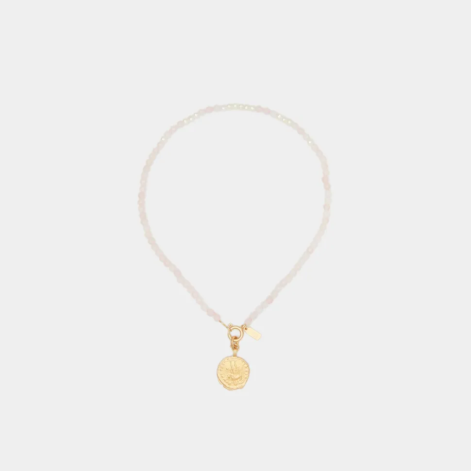 Deux Lions Two Lions x Billie - Exclusive Necklace 15.5" Quartz Rose