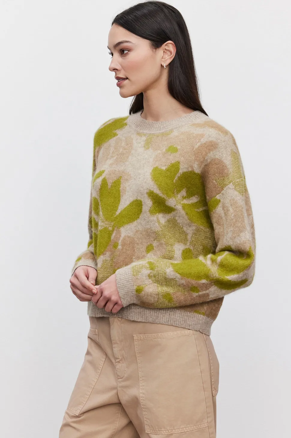 Velvet - Riva DS Floral Jacquard Sweater