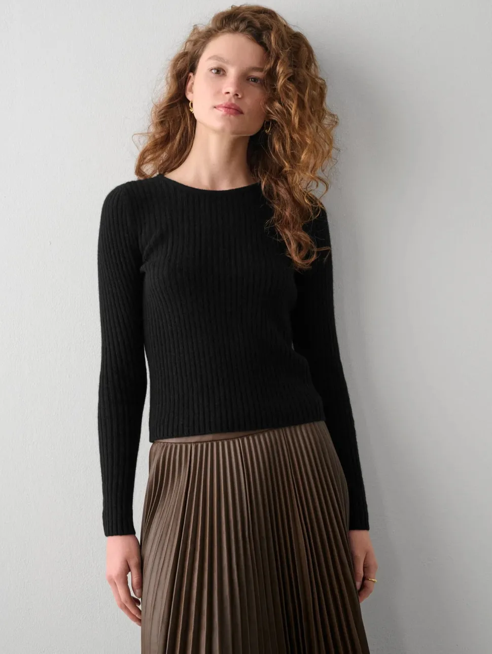 White and Warren White + Warren - Cashmere Open Back Ribbed Top